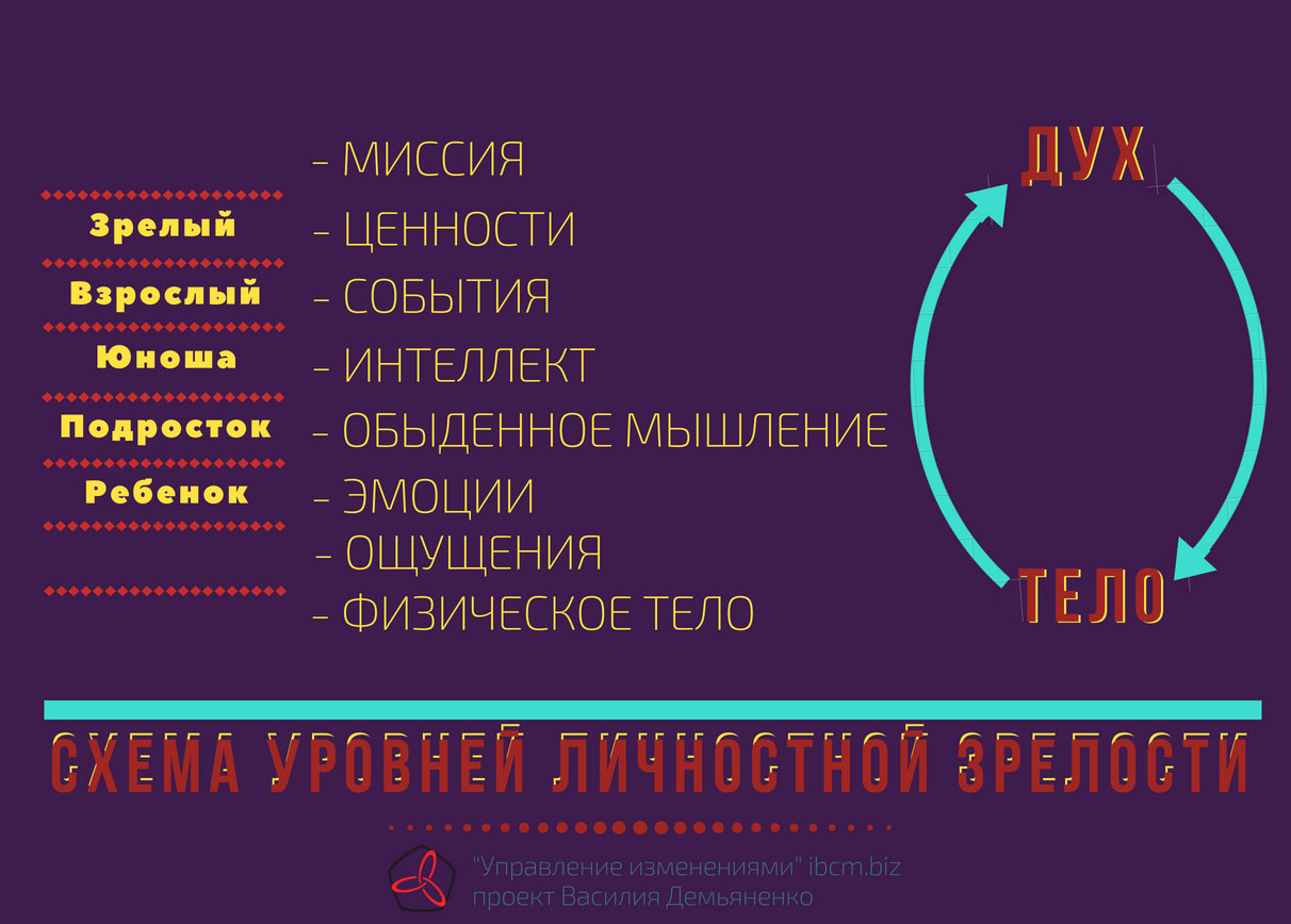 Уровни личностной зрелости (М.Пальчик) — Управление изменениями (change  management), управленческий консалтинг