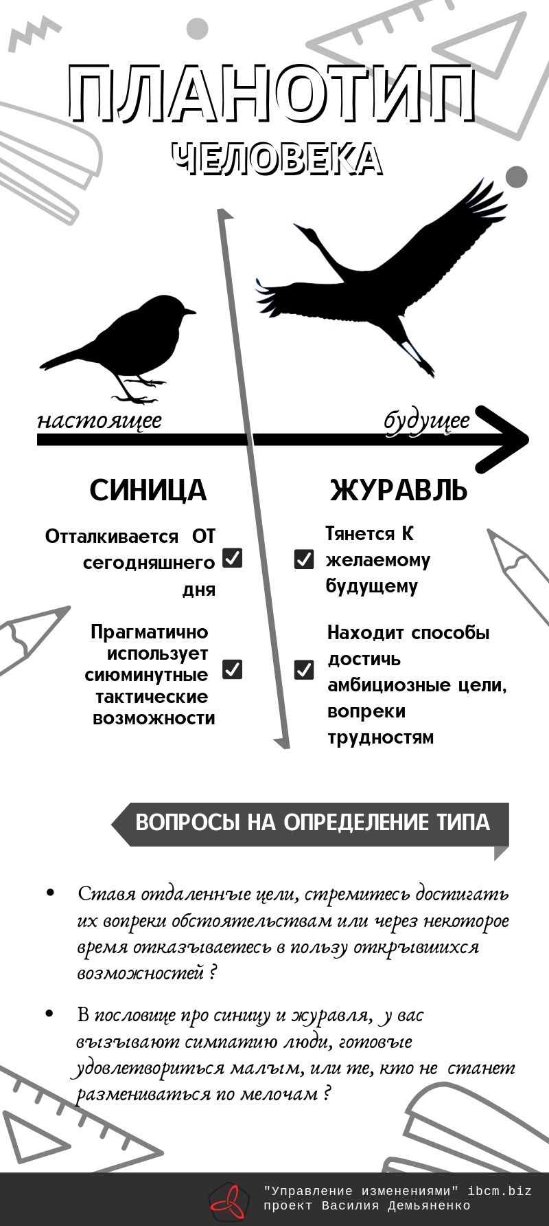 Планотипы людей (синицы и журавли) — Управление изменениями (change  management), управленческий консалтинг