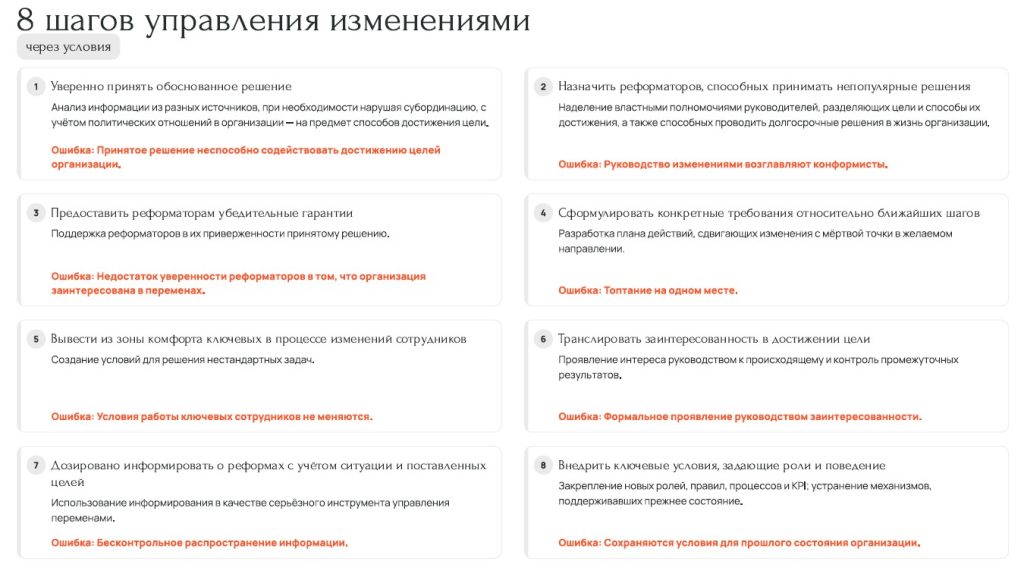 В последние десятилетия популярны подходы к управлению изменениями через лидерство и вовлечение. Однако исследования российских компаний показывают, что на практике используется иной метод. Сначала может показаться, что он основан на контроле, но на самом деле это современные методы, создающие условия для адаптации сотрудников. 